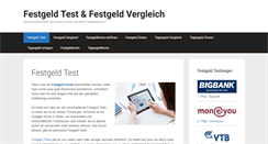 Desktop Screenshot of festgeldtest.com